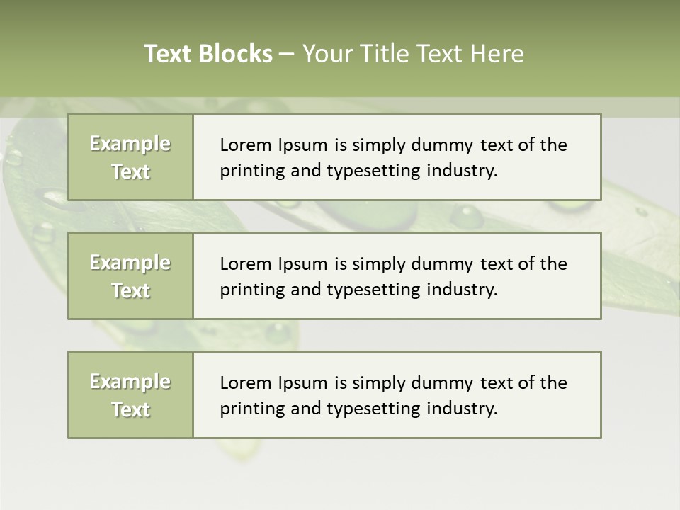 Rain Herb Growth PowerPoint Template