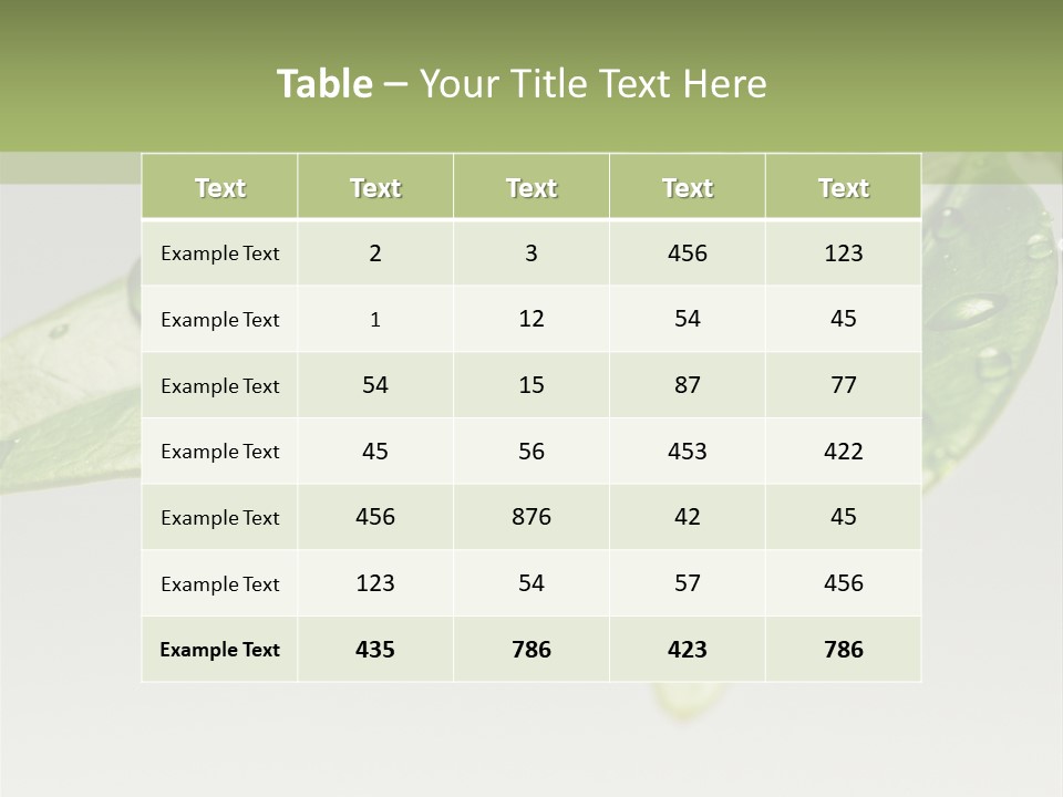 Drops Meadow Idyllic PowerPoint Template