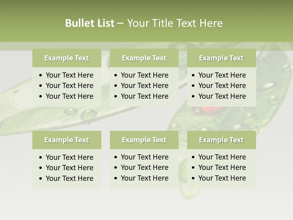 Drops Meadow Idyllic PowerPoint Template