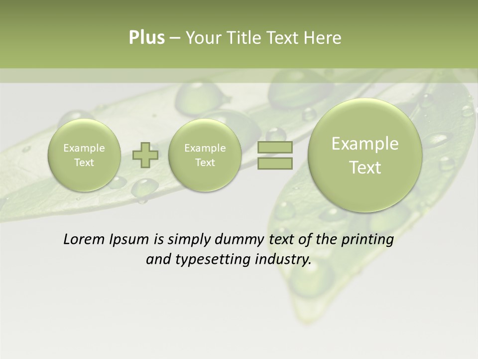 Drops Meadow Idyllic PowerPoint Template