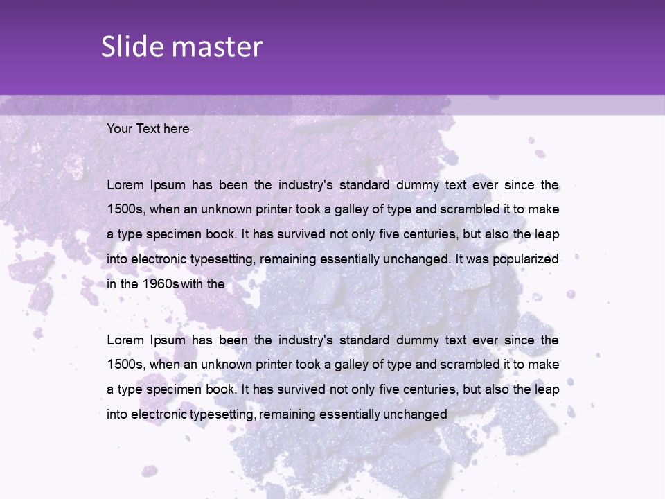 Make Purple Isolated PowerPoint Template
