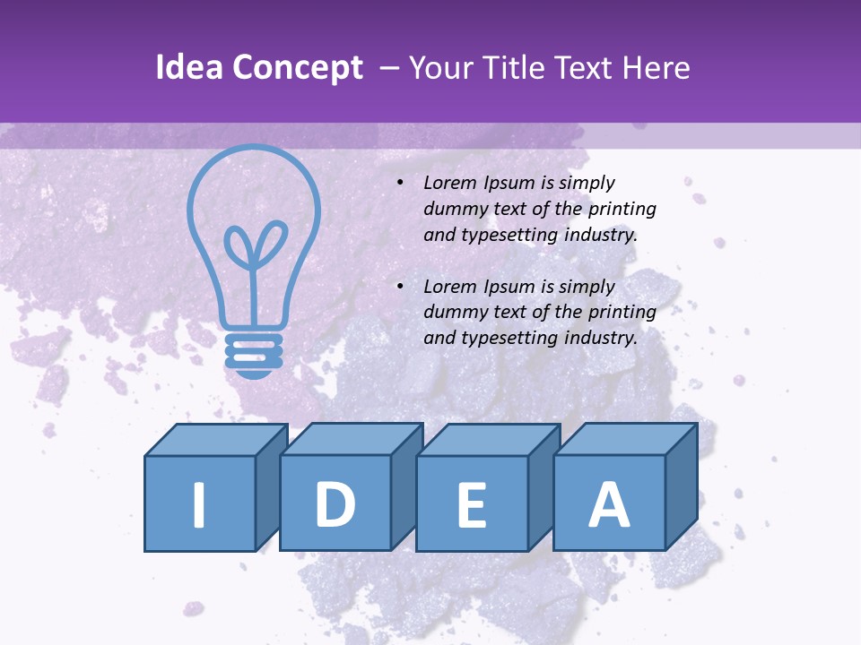 Make Purple Isolated PowerPoint Template