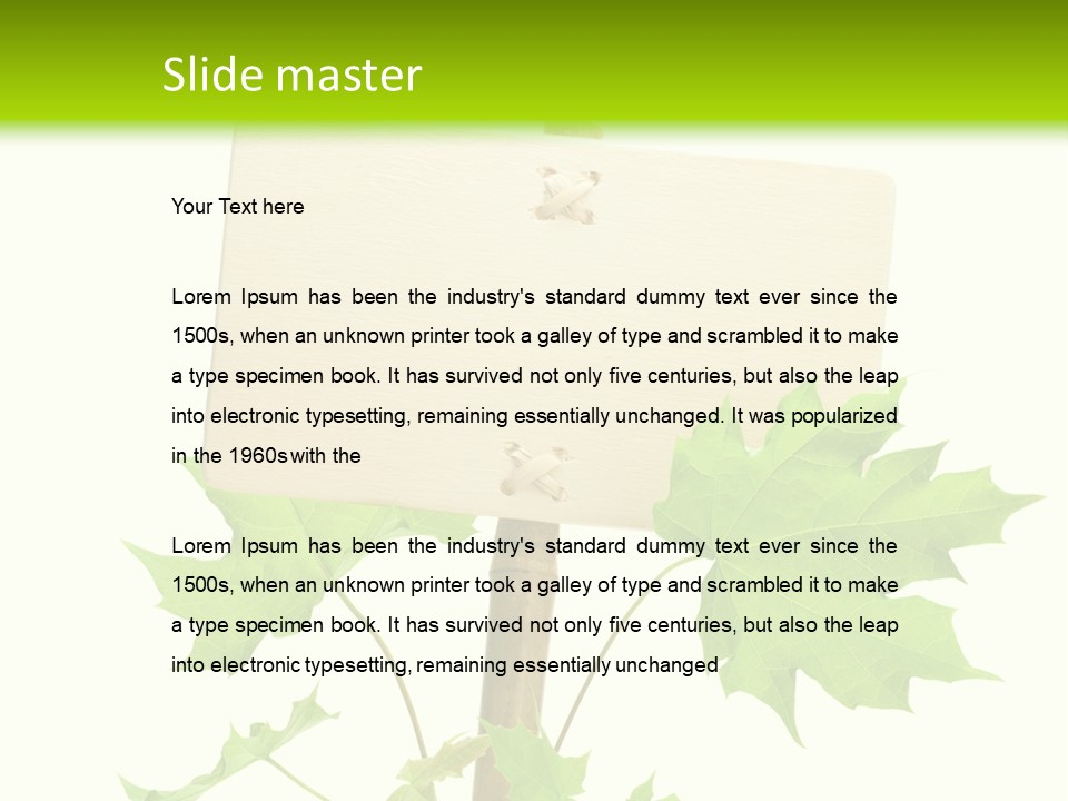 Design Environmental Bamboo PowerPoint Template