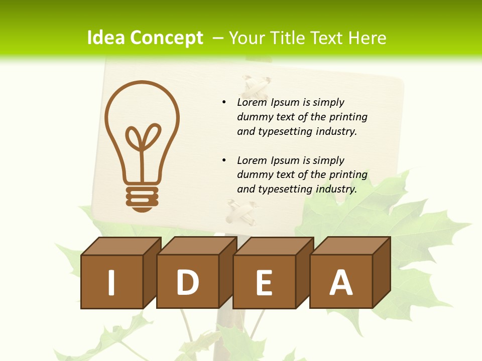 Design Environmental Bamboo PowerPoint Template