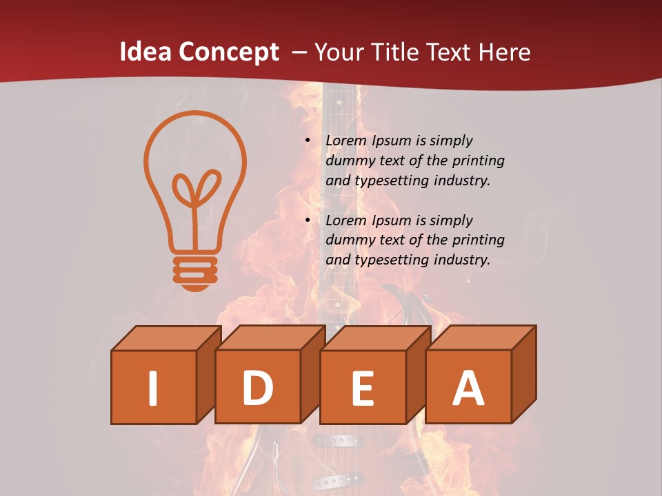 Music Blazing Pop PowerPoint Template