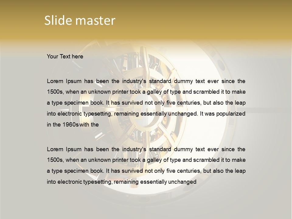 White Money Image PowerPoint Template