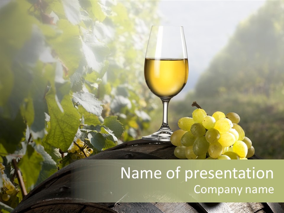 White Beverage Drink PowerPoint Template