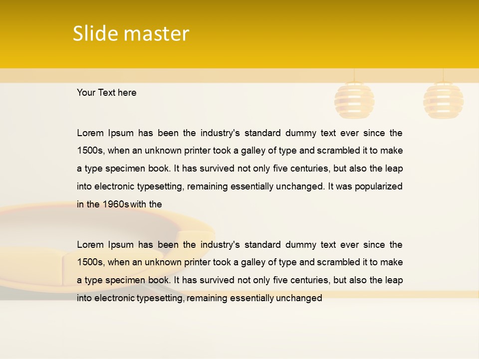 Interior Room Area PowerPoint Template