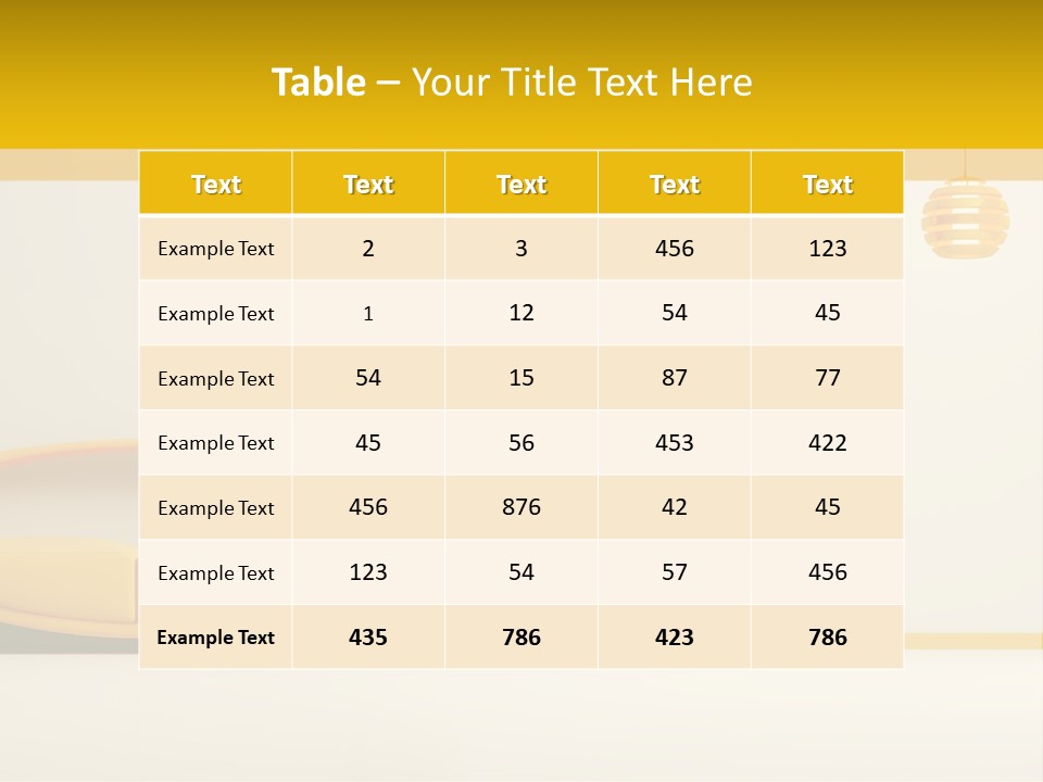 Interior Room Area PowerPoint Template