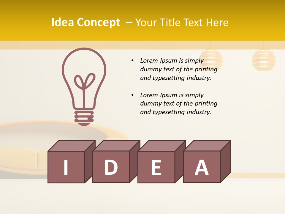 Interior Room Area PowerPoint Template