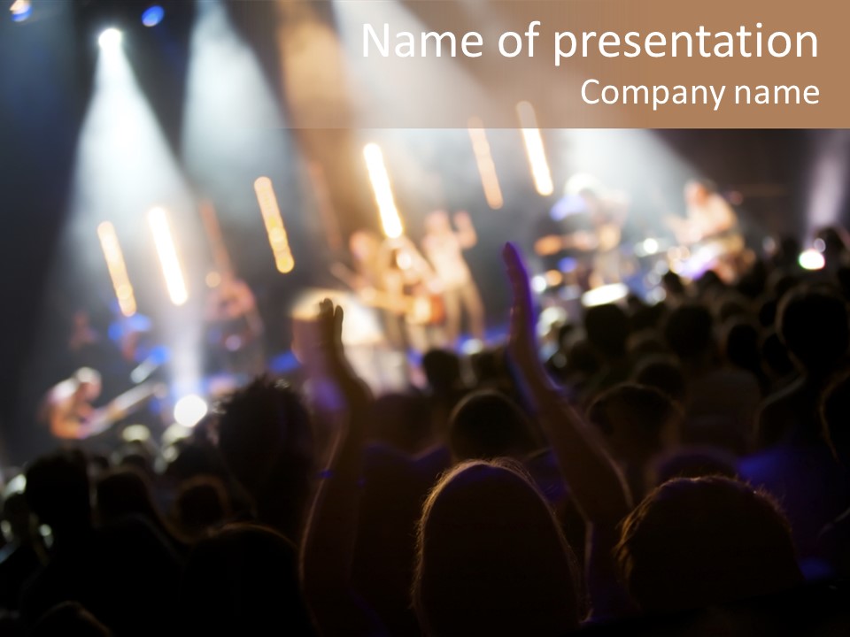 Concert Guitar Crowd PowerPoint Template