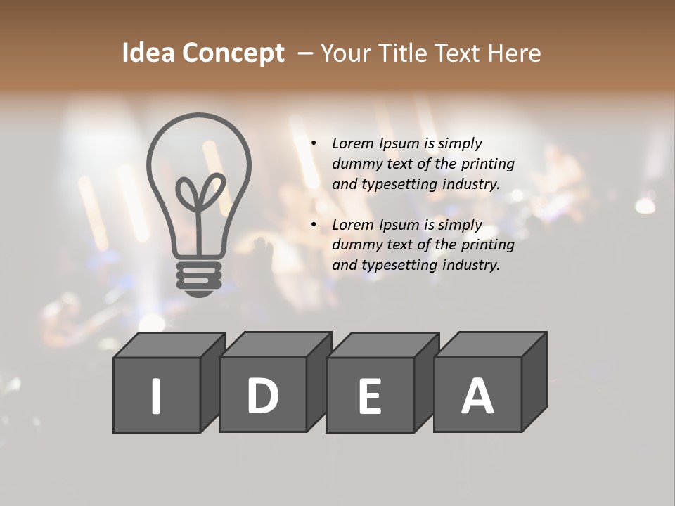 Concert Guitar Crowd PowerPoint Template