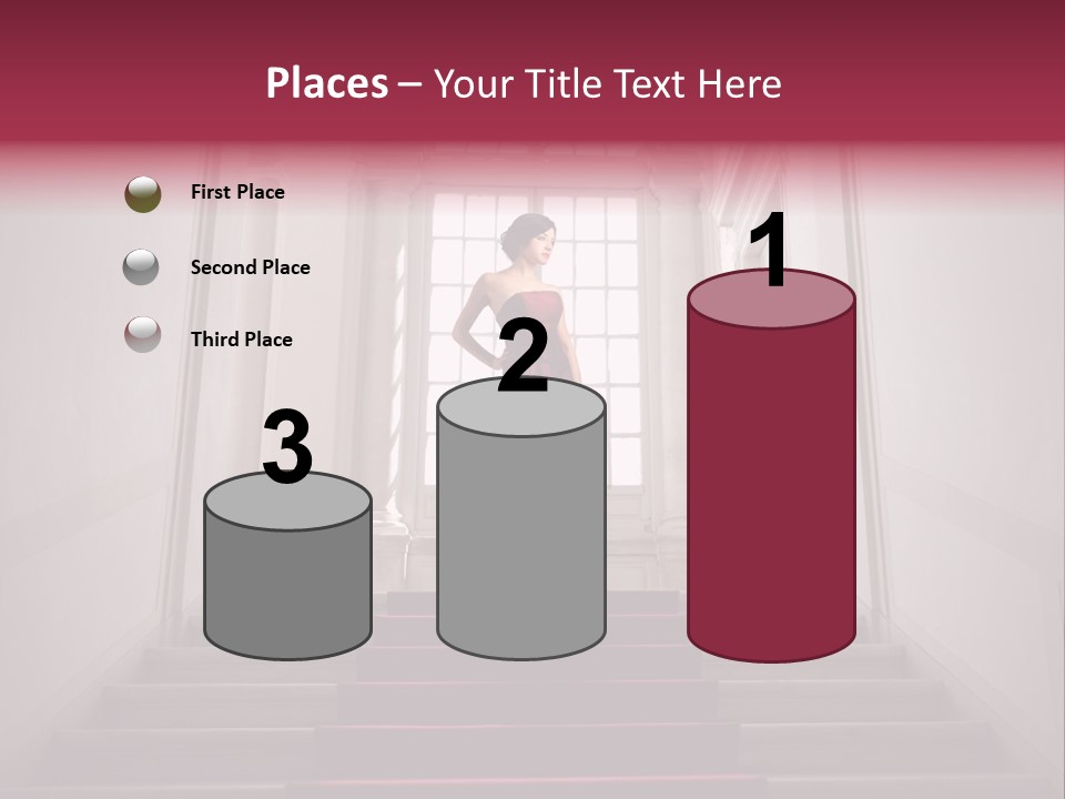 Beauty Woman Descend PowerPoint Template