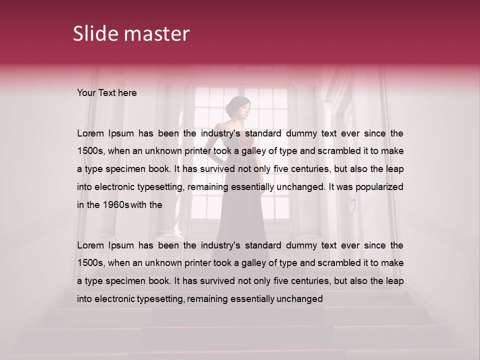 Beauty Woman Descend PowerPoint Template