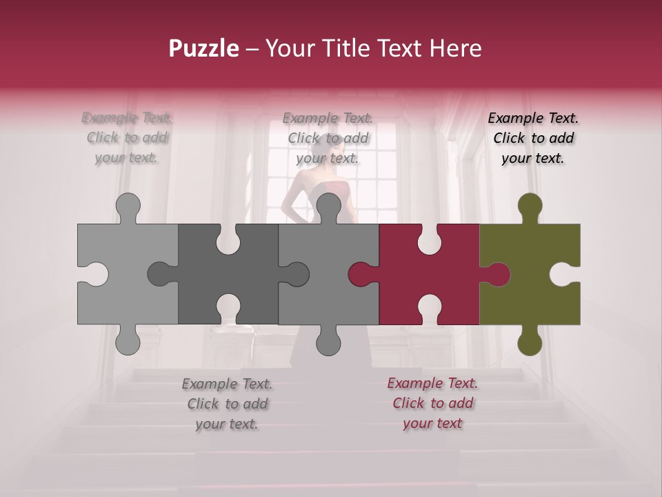 Beauty Woman Descend PowerPoint Template