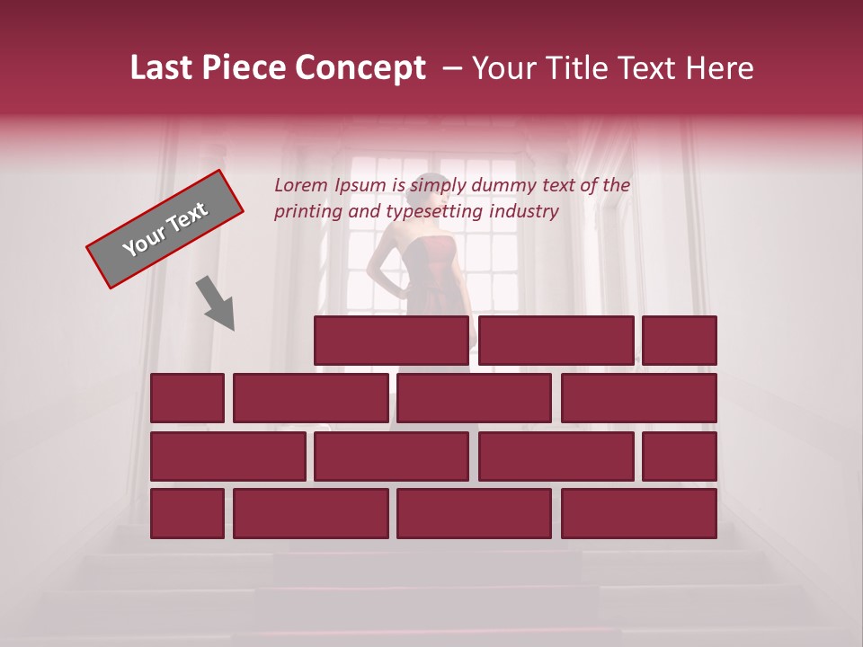 Beauty Woman Descend PowerPoint Template