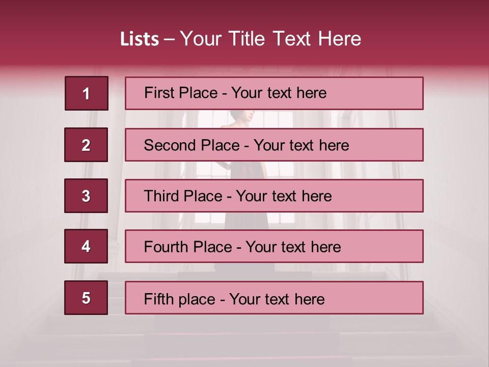 Beauty Woman Descend PowerPoint Template