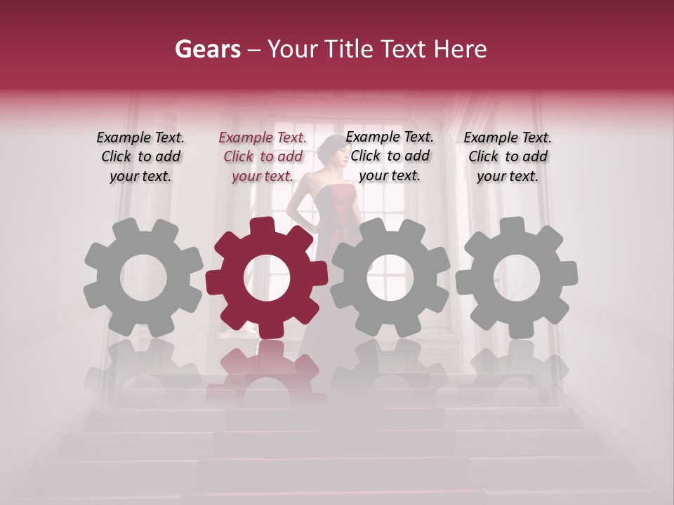 Beauty Woman Descend PowerPoint Template