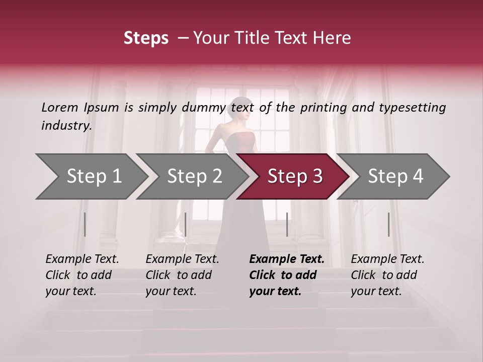 Beauty Woman Descend PowerPoint Template