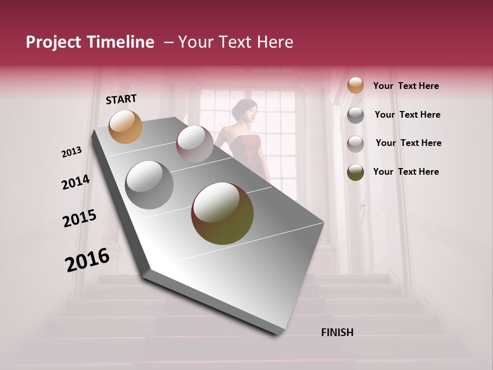 Beauty Woman Descend PowerPoint Template