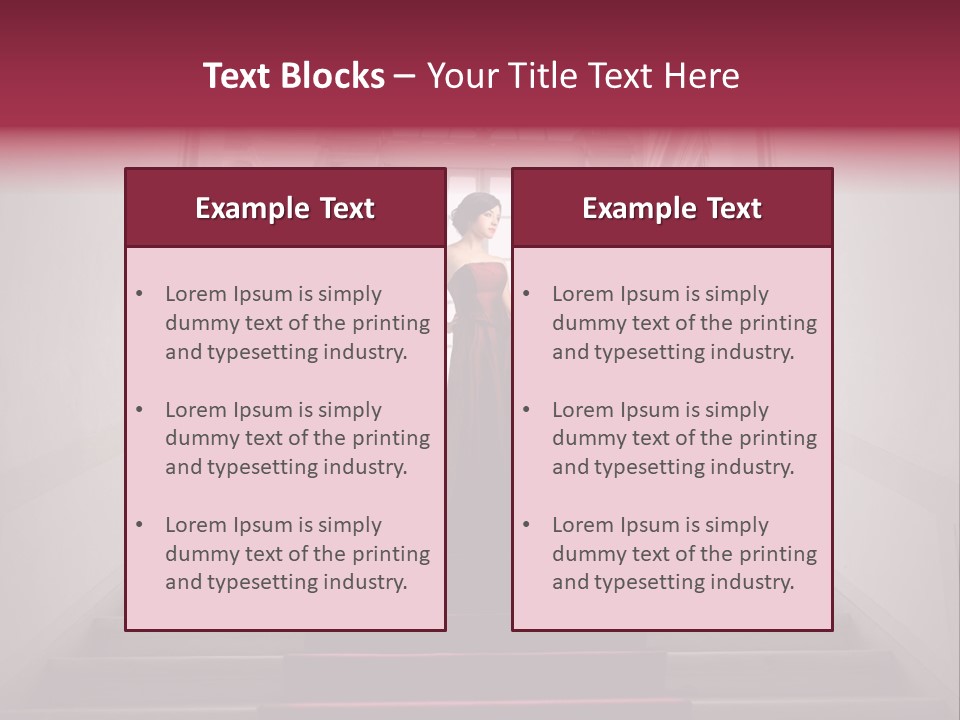 Beauty Woman Descend PowerPoint Template