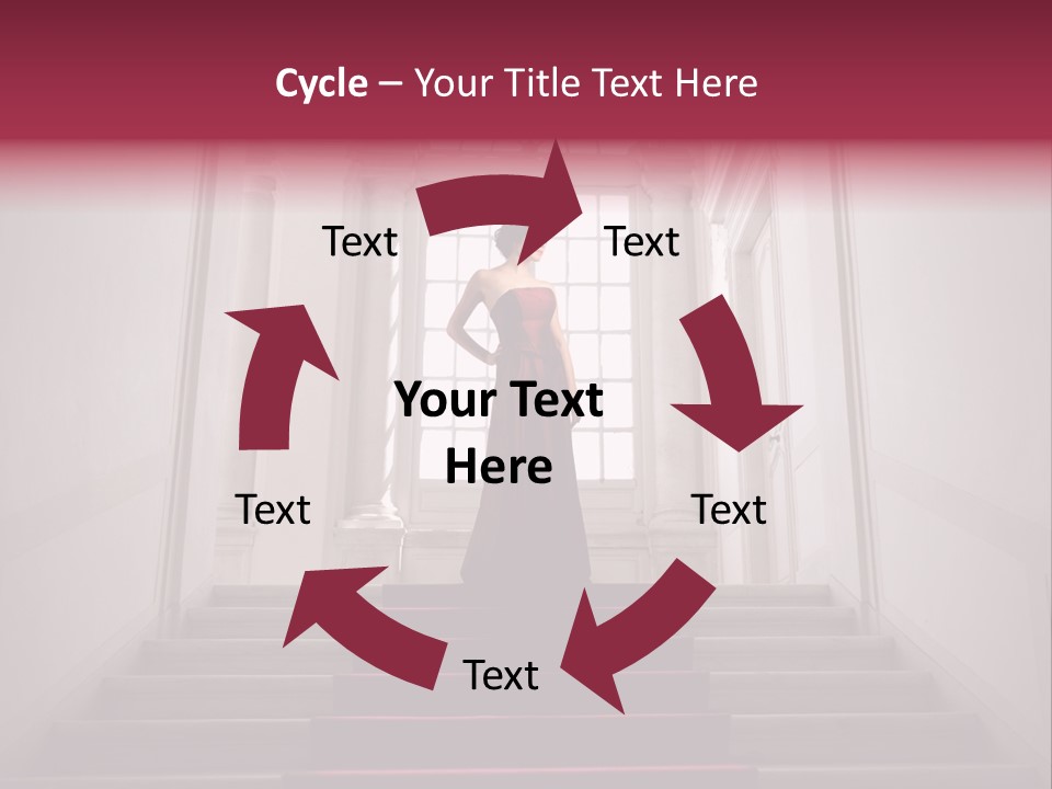 Beauty Woman Descend PowerPoint Template