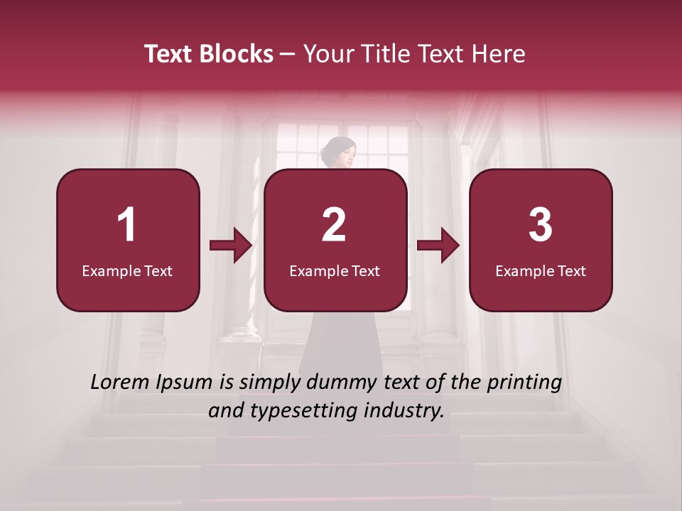 Beauty Woman Descend PowerPoint Template