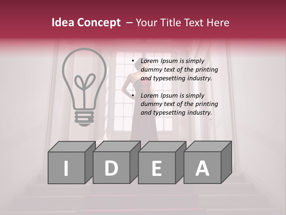 Beauty Woman Descend PowerPoint Template