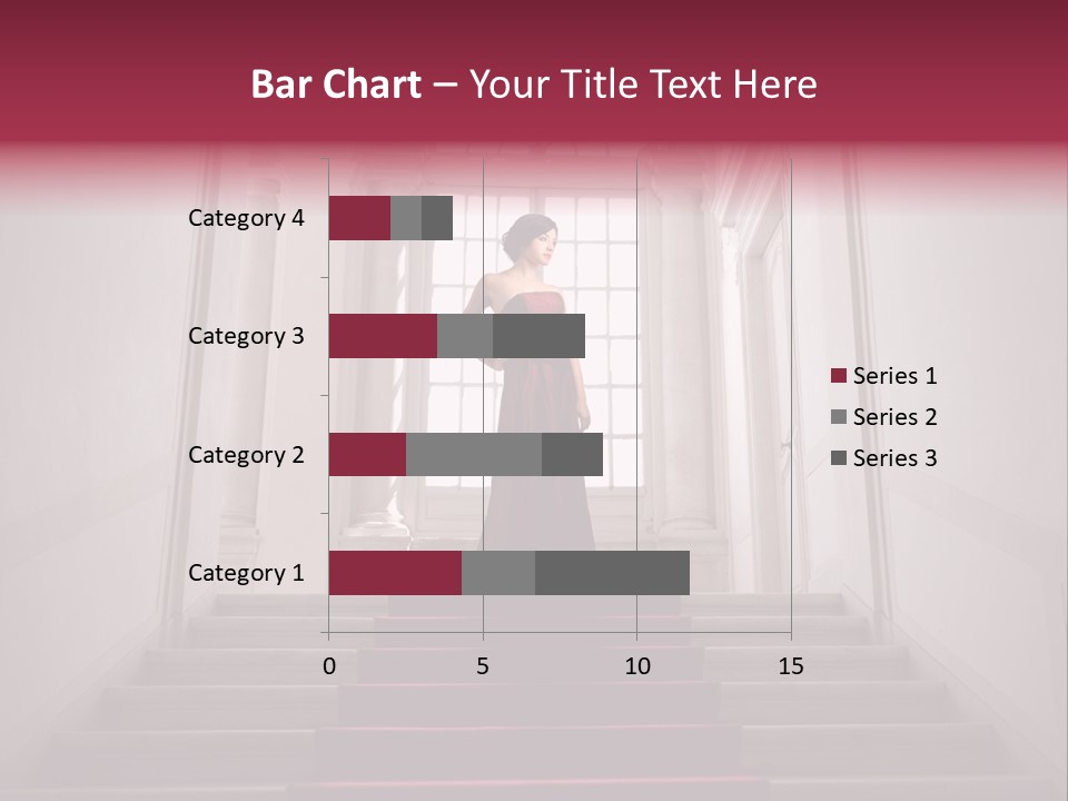 Beauty Woman Descend PowerPoint Template