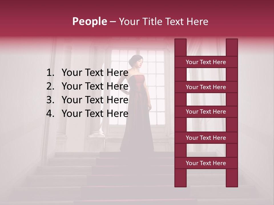 Beauty Woman Descend PowerPoint Template