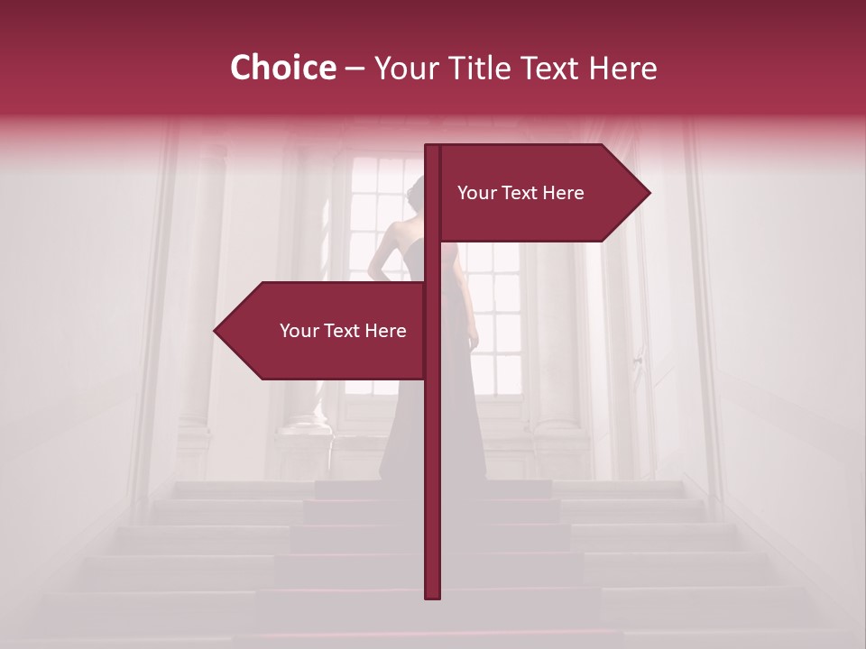 Beauty Woman Descend PowerPoint Template