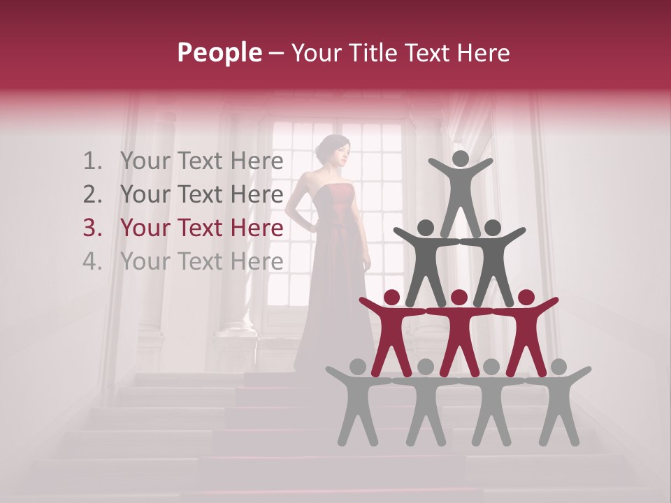 Beauty Woman Descend PowerPoint Template