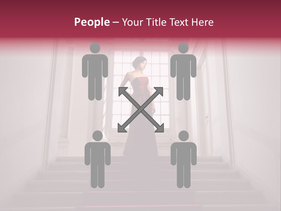 Beauty Woman Descend PowerPoint Template