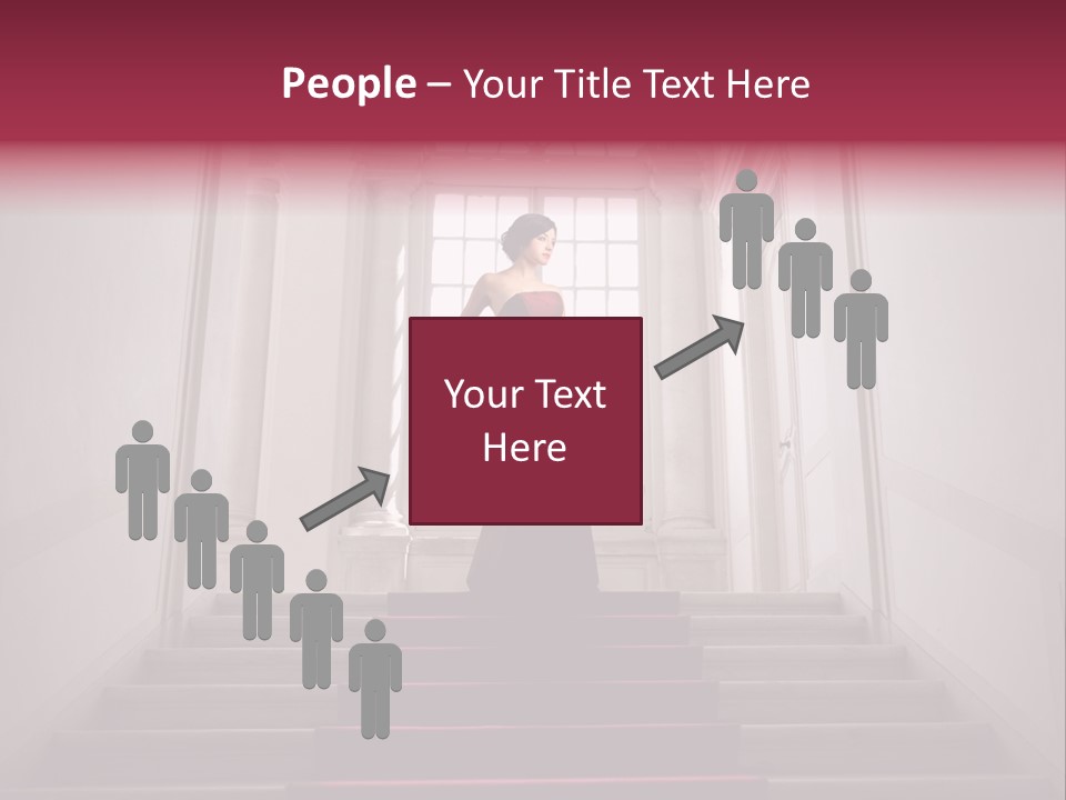 Beauty Woman Descend PowerPoint Template