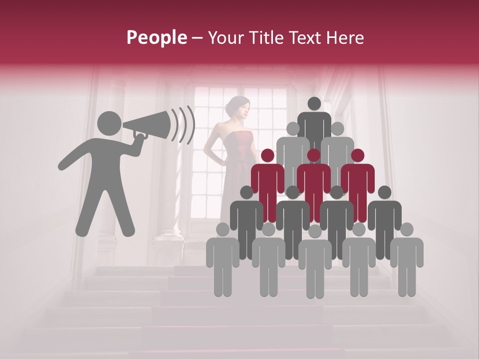 Beauty Woman Descend PowerPoint Template