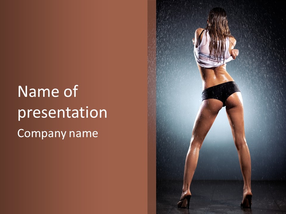 Stand Wet Voluptuous PowerPoint Template