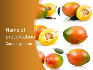 Chopped Mango Tropical PowerPoint Template