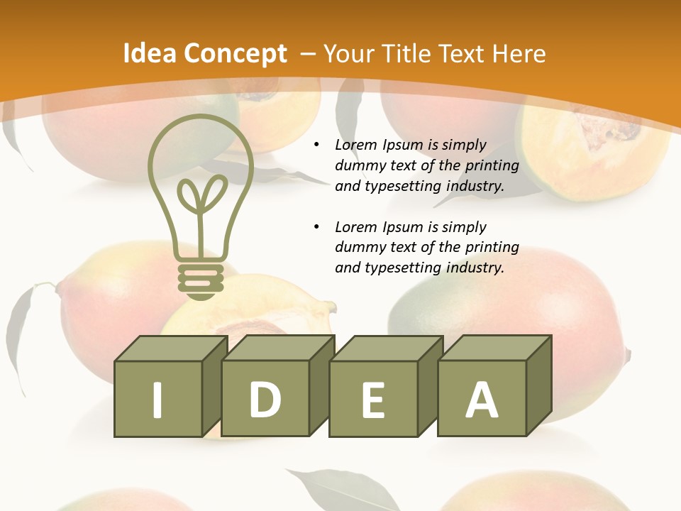 Chopped Mango Tropical PowerPoint Template