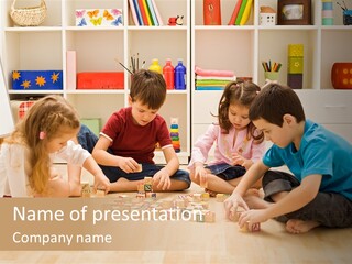 Playground Childhood Blue PowerPoint Template