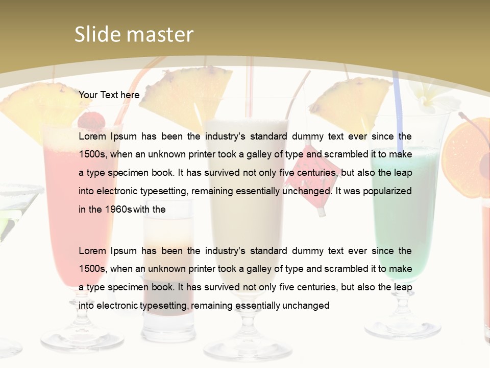 Sunrise Daiquiri Tequila PowerPoint Template