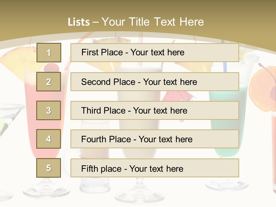 Sunrise Daiquiri Tequila PowerPoint Template