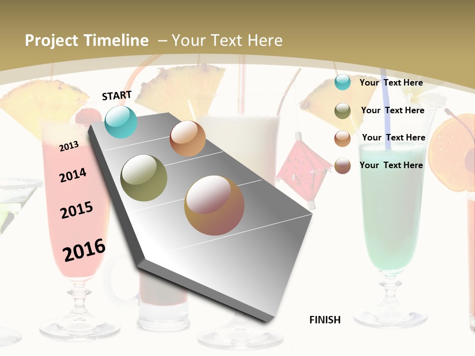Sunrise Daiquiri Tequila PowerPoint Template