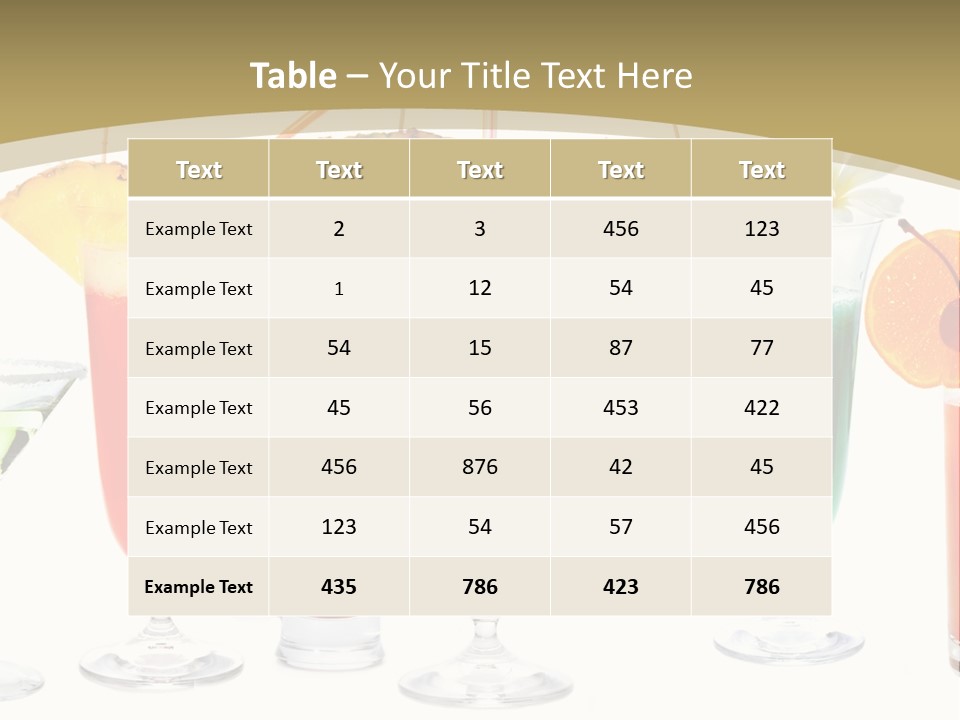 Sunrise Daiquiri Tequila PowerPoint Template