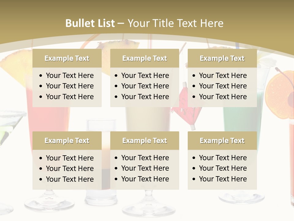 Sunrise Daiquiri Tequila PowerPoint Template