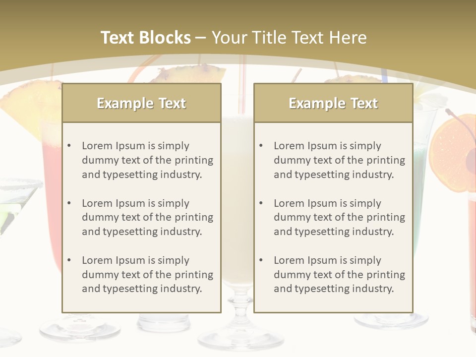 Sunrise Daiquiri Tequila PowerPoint Template