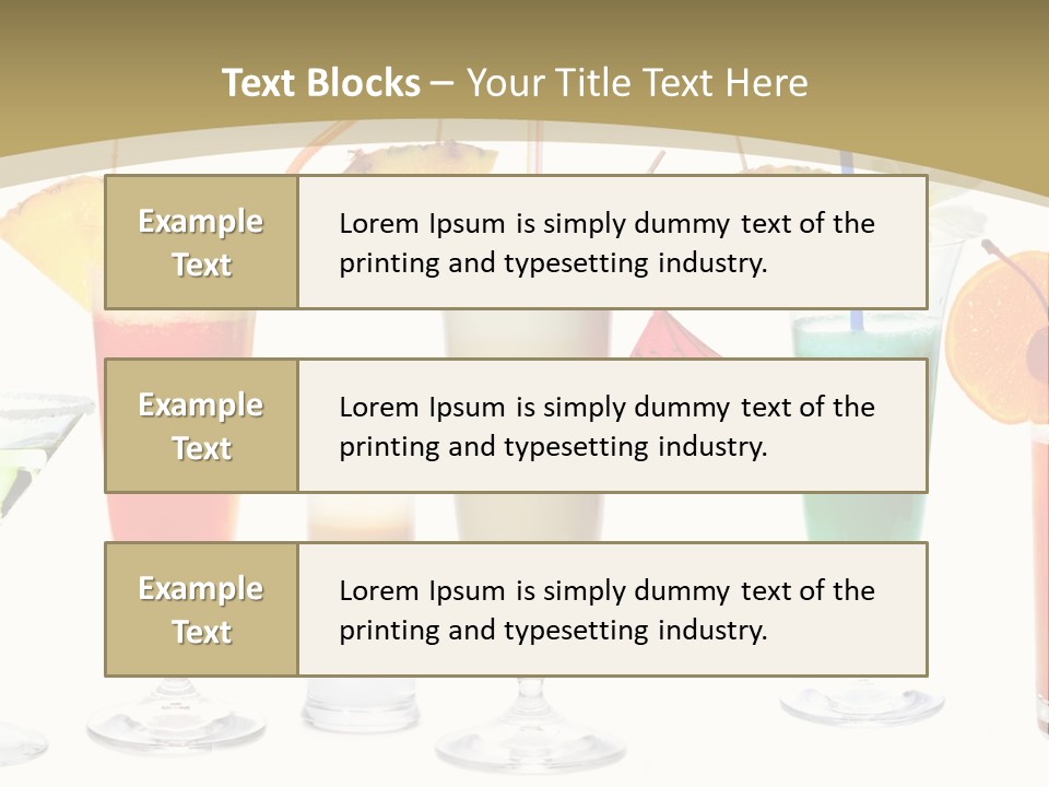 Sunrise Daiquiri Tequila PowerPoint Template