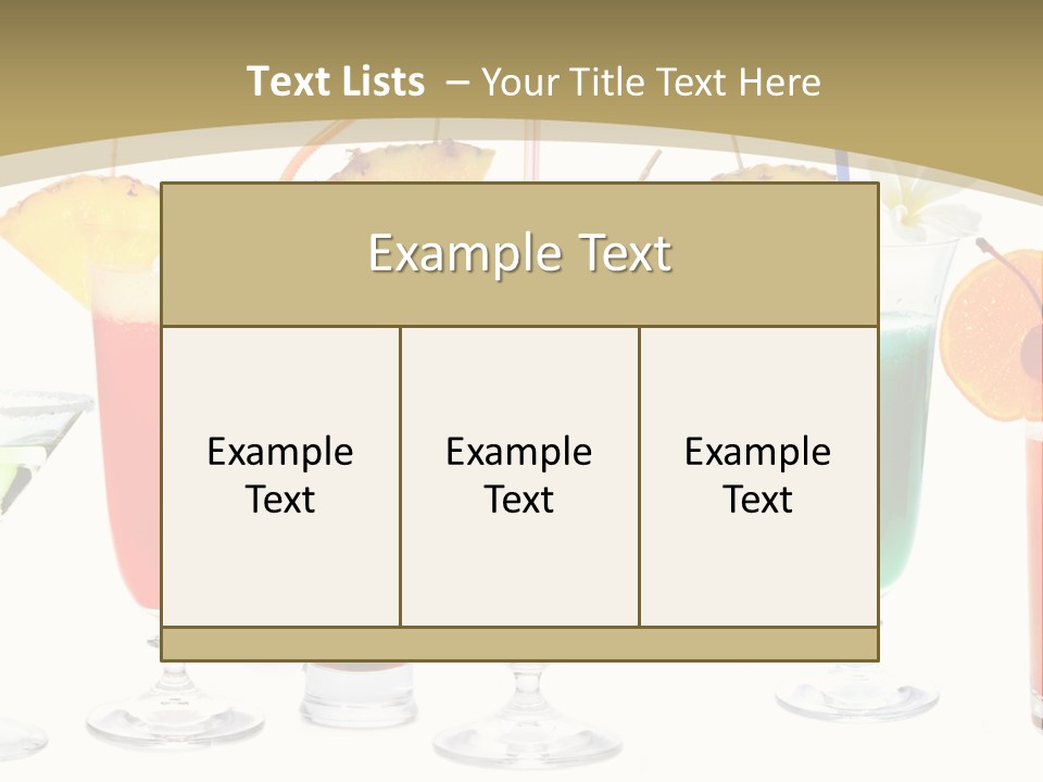 Sunrise Daiquiri Tequila PowerPoint Template