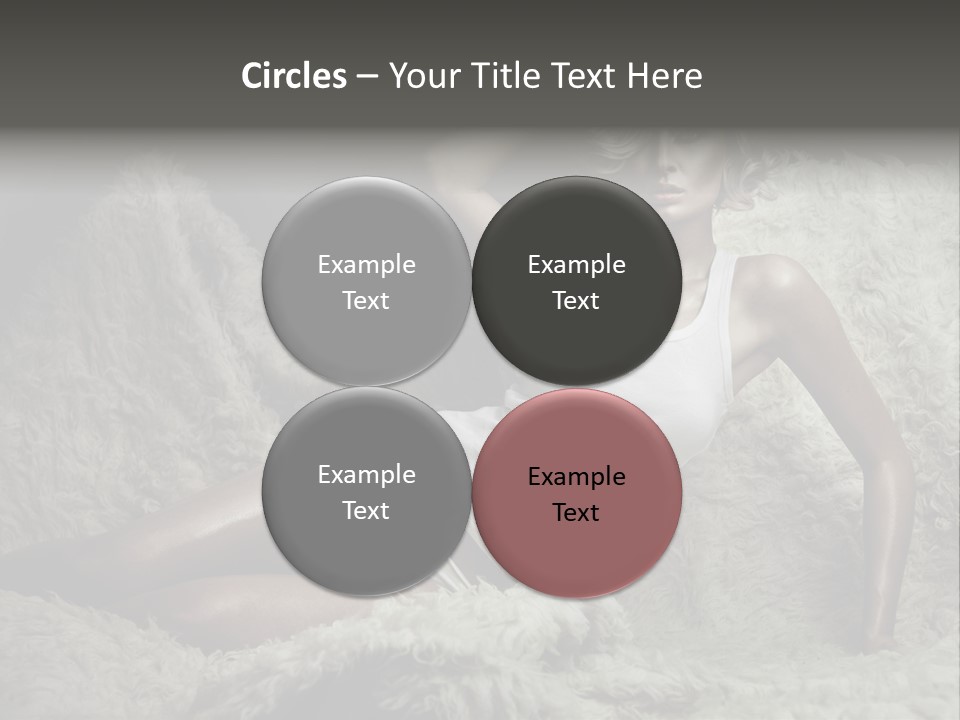 Seductive Blonde White PowerPoint Template