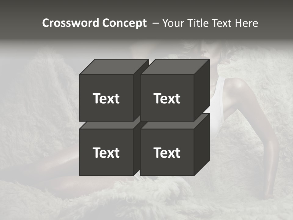 Seductive Blonde White PowerPoint Template