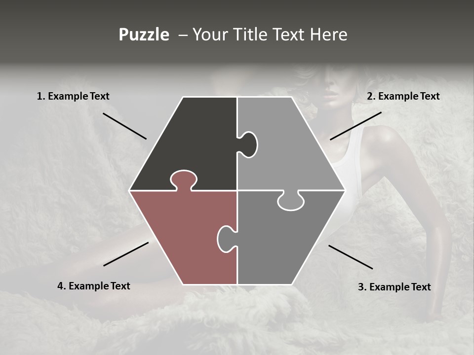 Seductive Blonde White PowerPoint Template